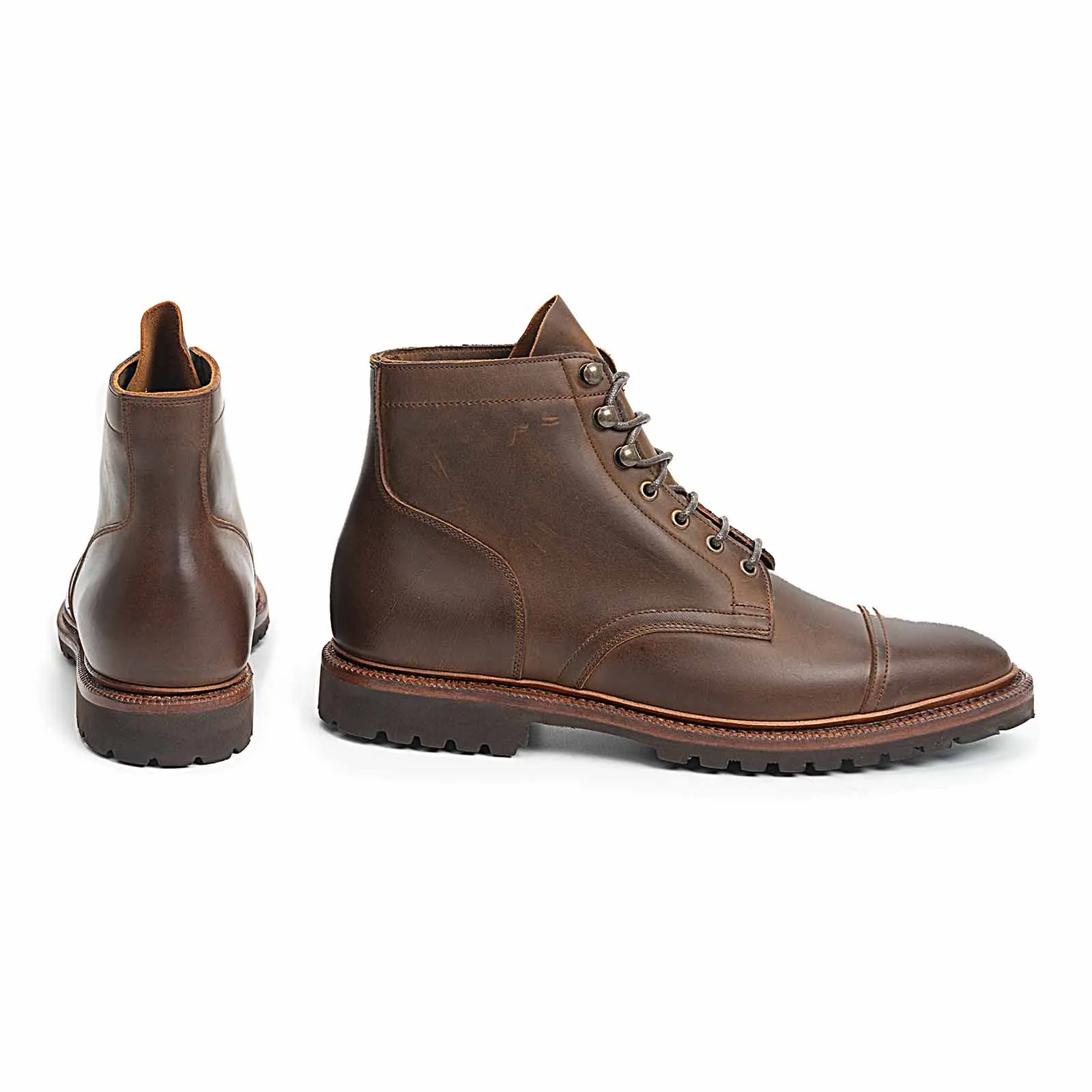 Waxy Calf Tobacco Leather Boots - Optimal