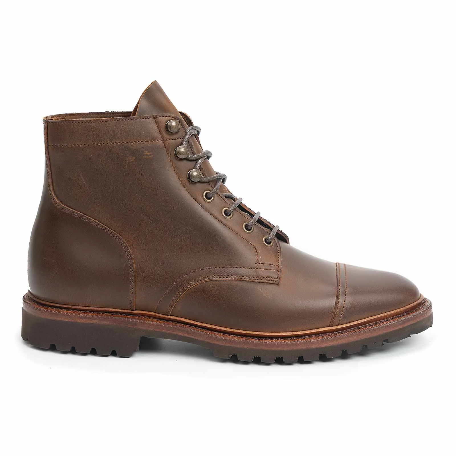 Waxy Calf Tobacco Leather Boots - Optimal