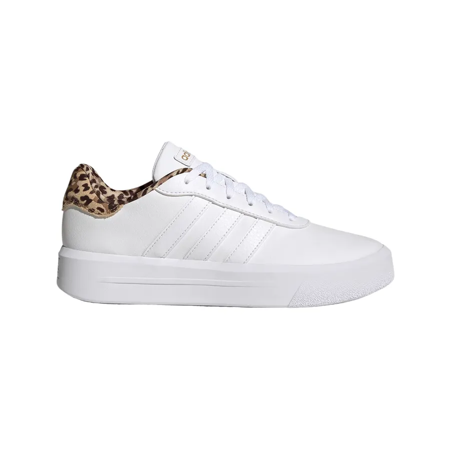 Adidas women's sneakers shoe with Court Platform wedge GW9786 white-gold