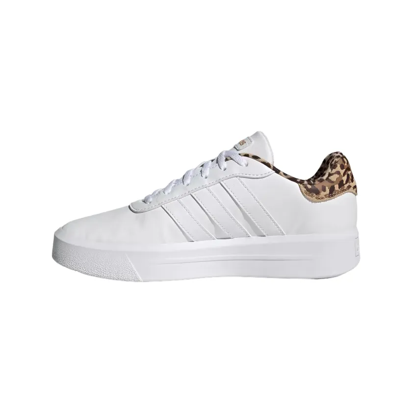 Adidas women's sneakers shoe with Court Platform wedge GW9786 white-gold