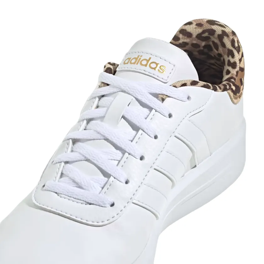 Adidas women's sneakers shoe with Court Platform wedge GW9786 white-gold