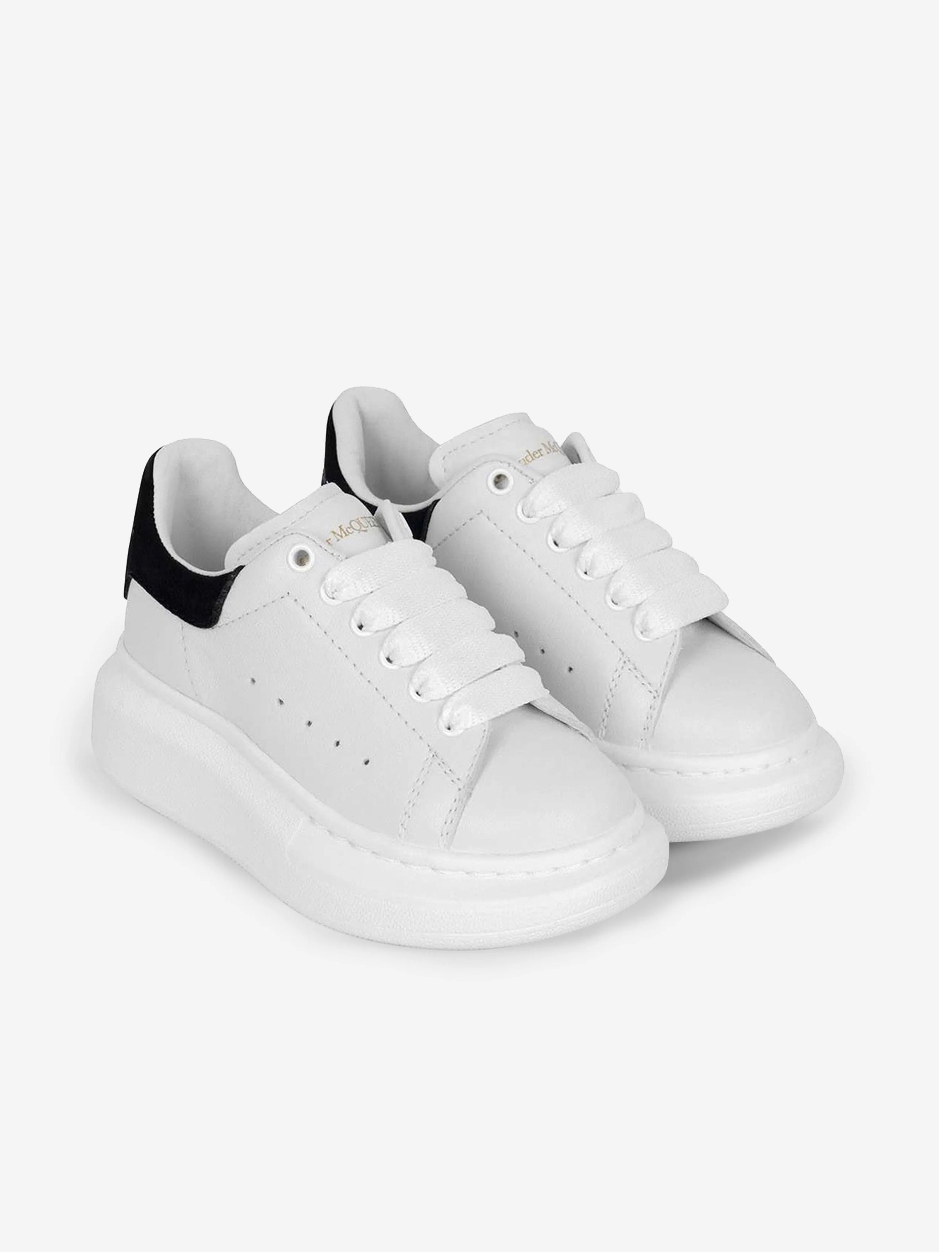 Alexander McQueen Kids Leather Lace Up Trainers