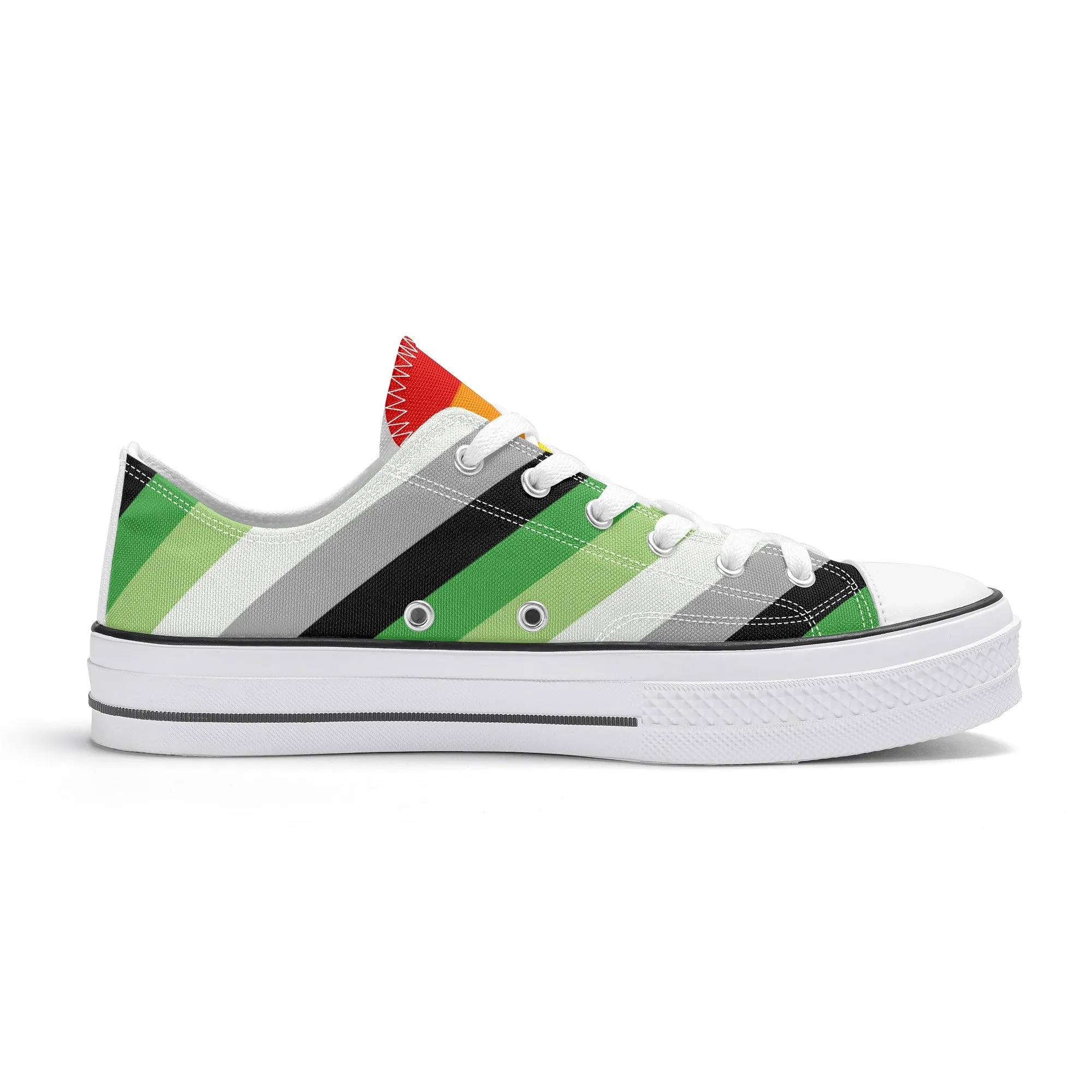 Aromantic Pride Collection - Womens Classic Low Top Canvas Shoes for the LGBTQIA  community