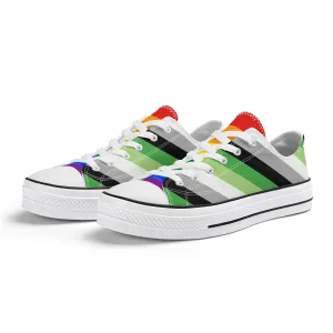 Aromantic Pride Collection - Womens Classic Low Top Canvas Shoes for the LGBTQIA  community