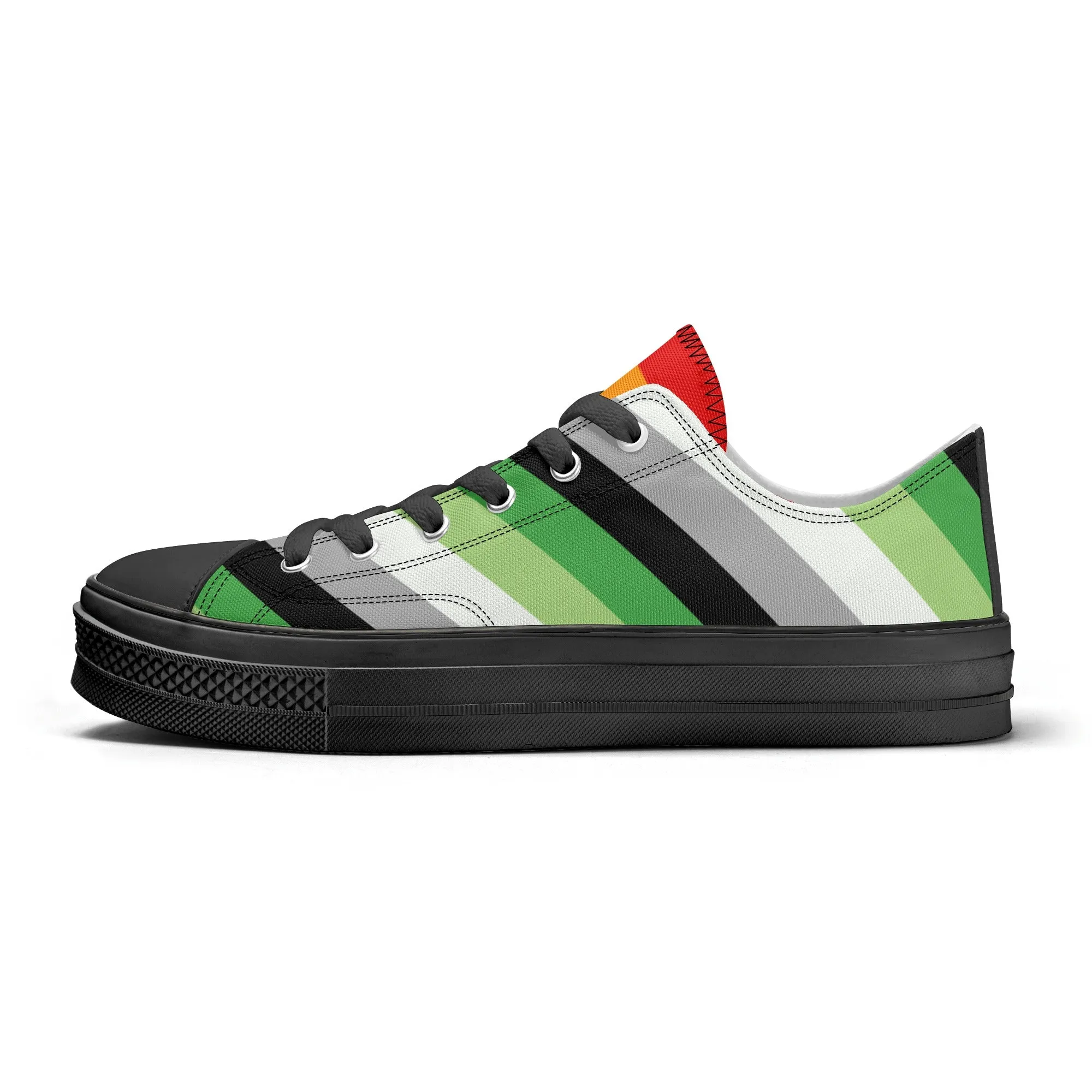 Aromantic Pride Collection - Womens Classic Low Top Canvas Shoes for the LGBTQIA  community