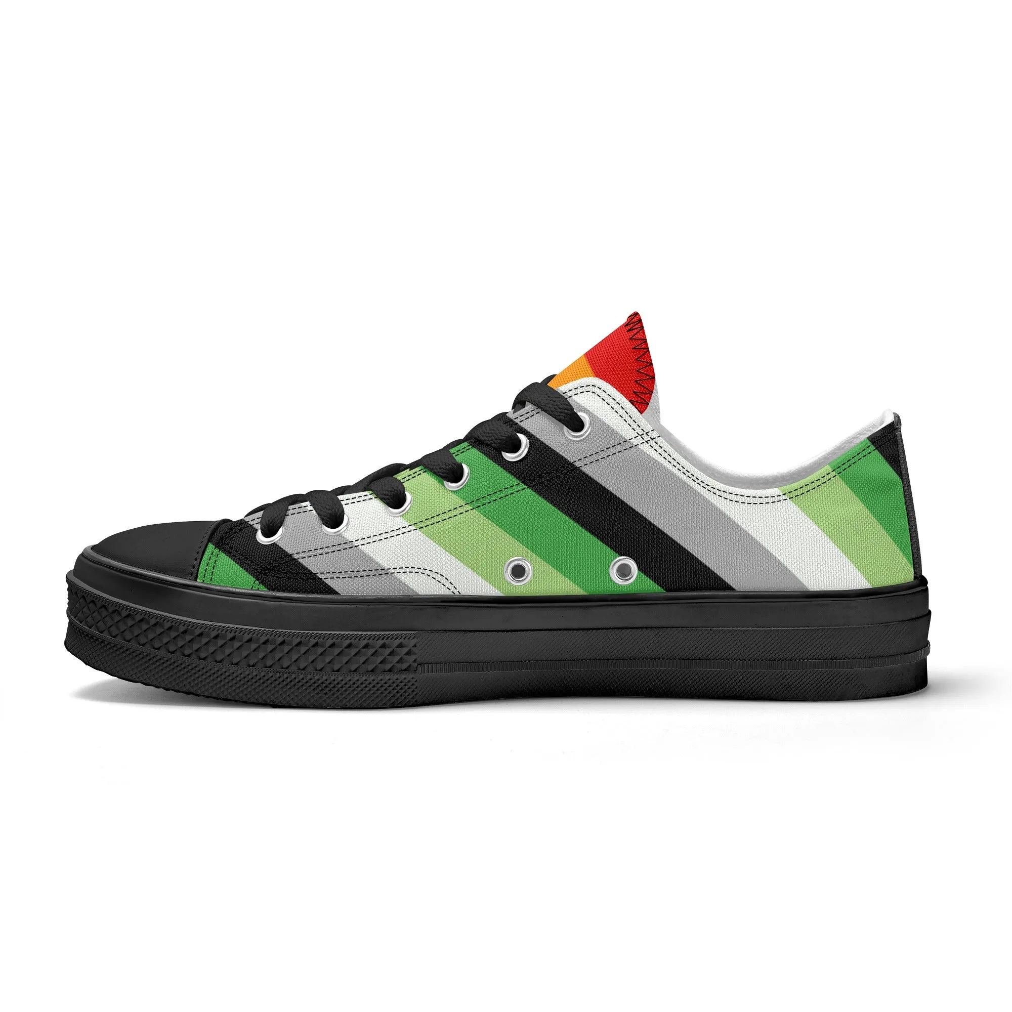 Aromantic Pride Collection - Womens Classic Low Top Canvas Shoes for the LGBTQIA  community