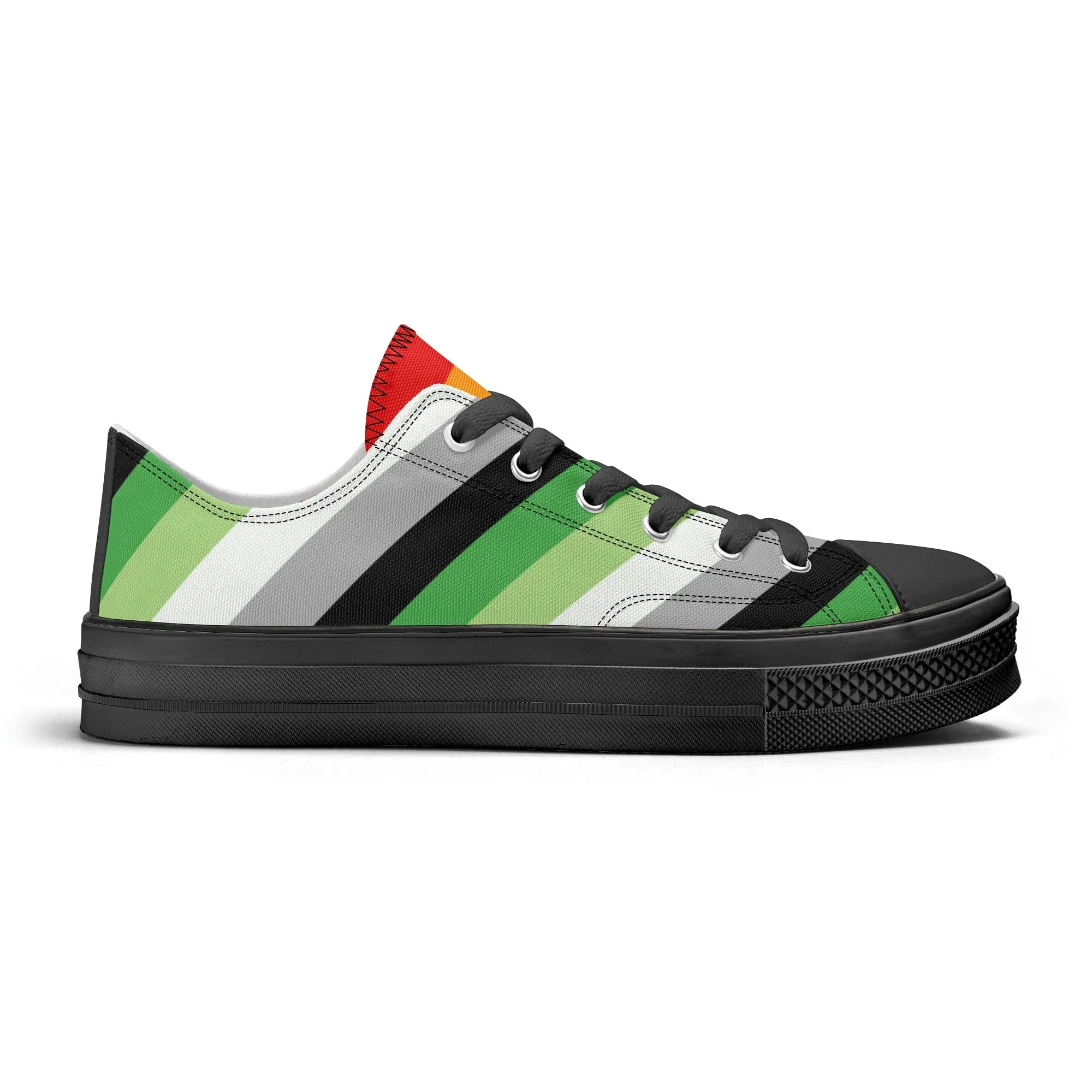 Aromantic Pride Collection - Womens Classic Low Top Canvas Shoes for the LGBTQIA  community