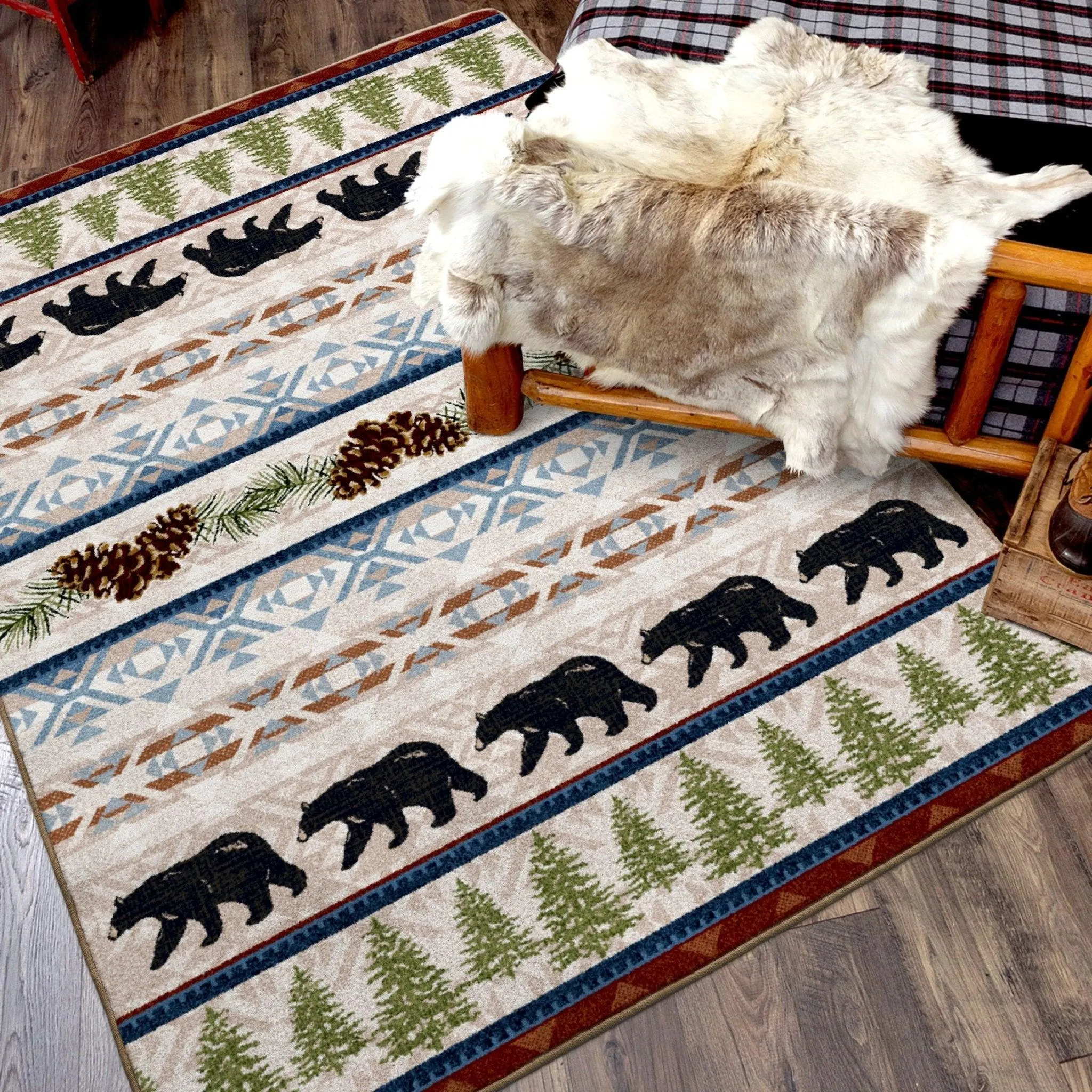 Bear Trails Forest Area Rugs