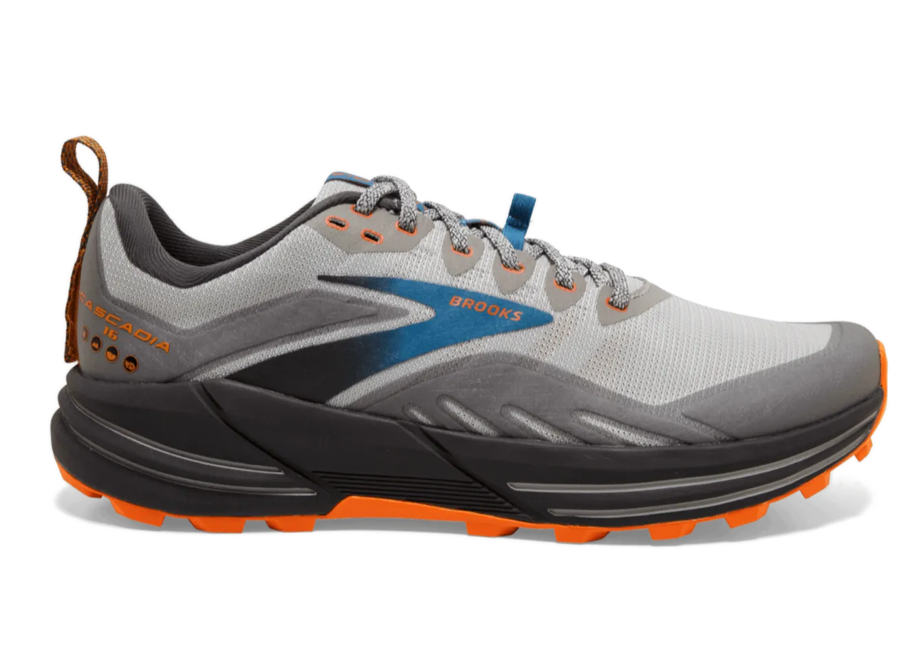 Brooks Cascadia 16 (2E Width) - Oyster Mushroom/Orange (Mens)