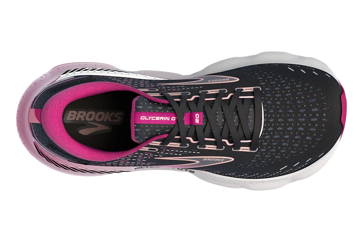 Brooks Glycerin GTS 20 B Black/Fuchsia/Linen Womens