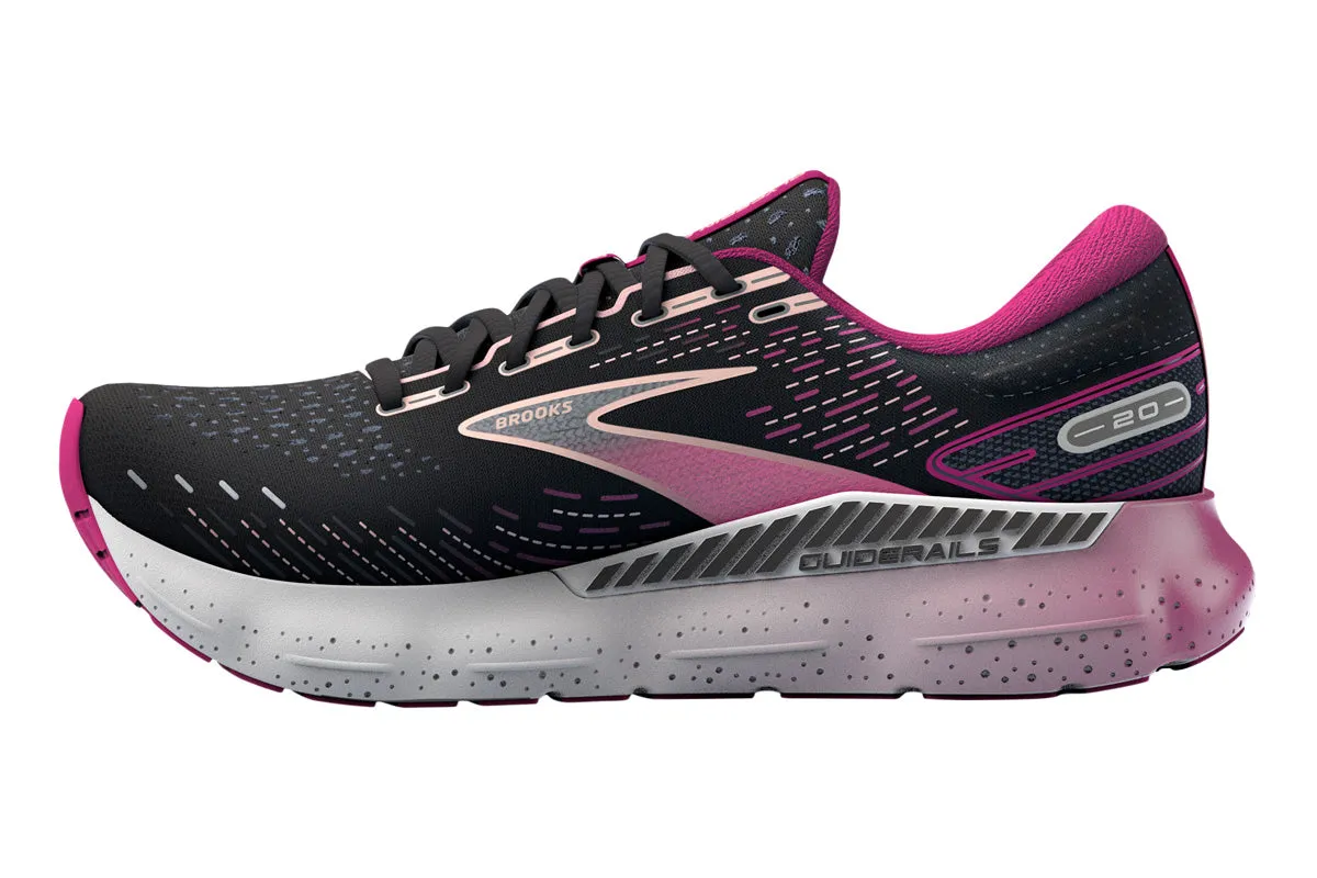 Brooks Glycerin GTS 20 B Black/Fuchsia/Linen Womens