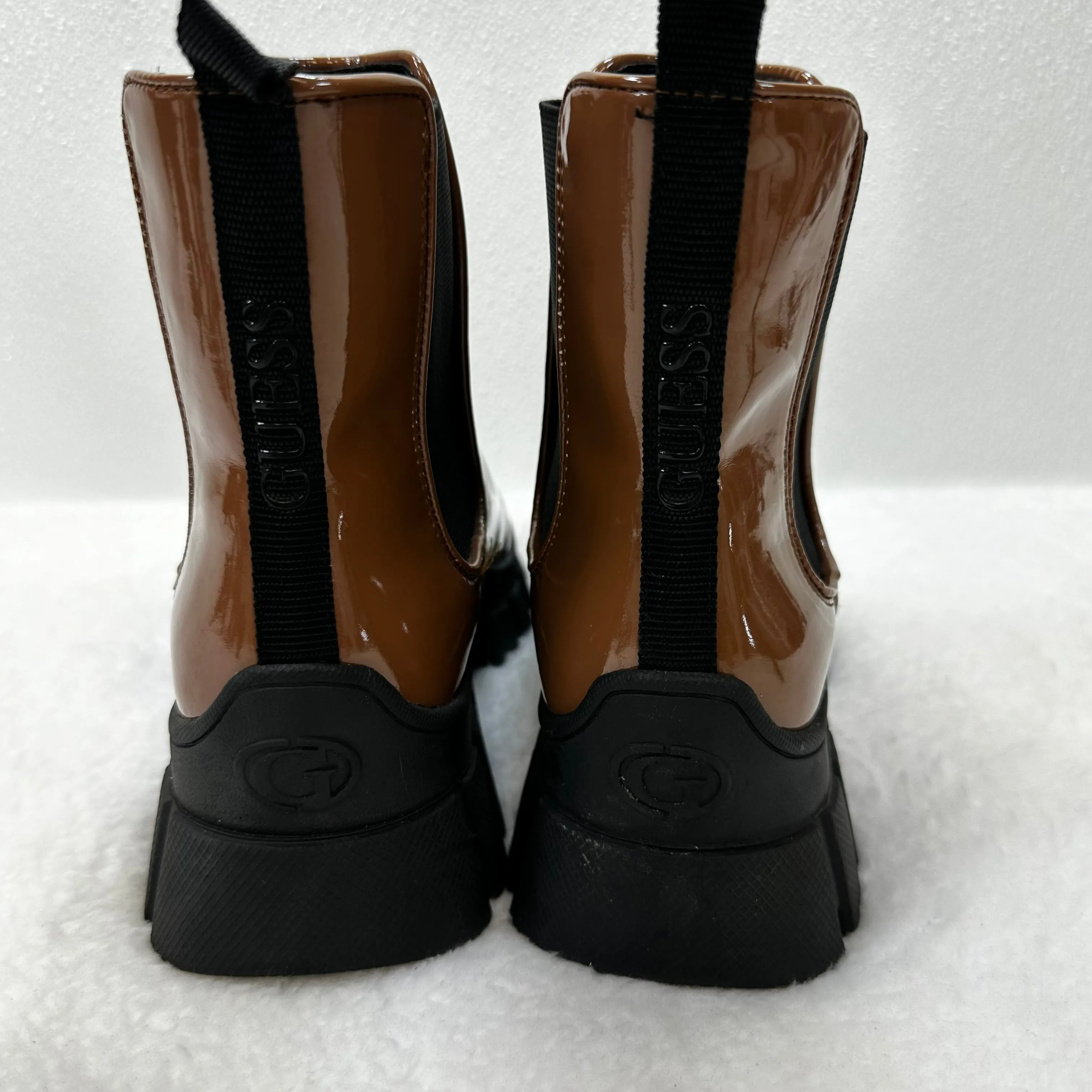 Brown Boots Ankle Flats Guess, Size 8.5