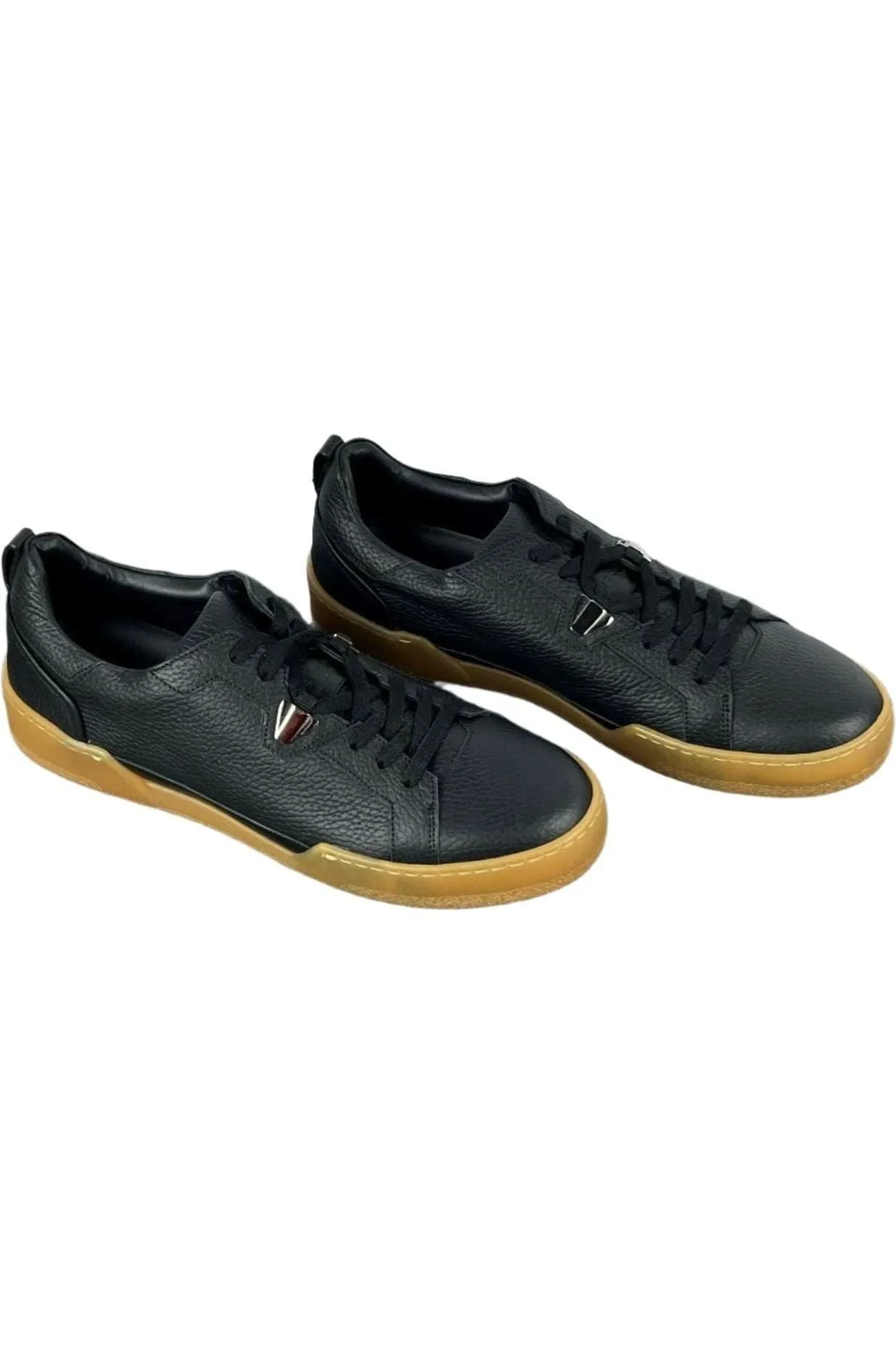 Buscemi Men's Score Alce Black Leather Sneakers SAMPLE