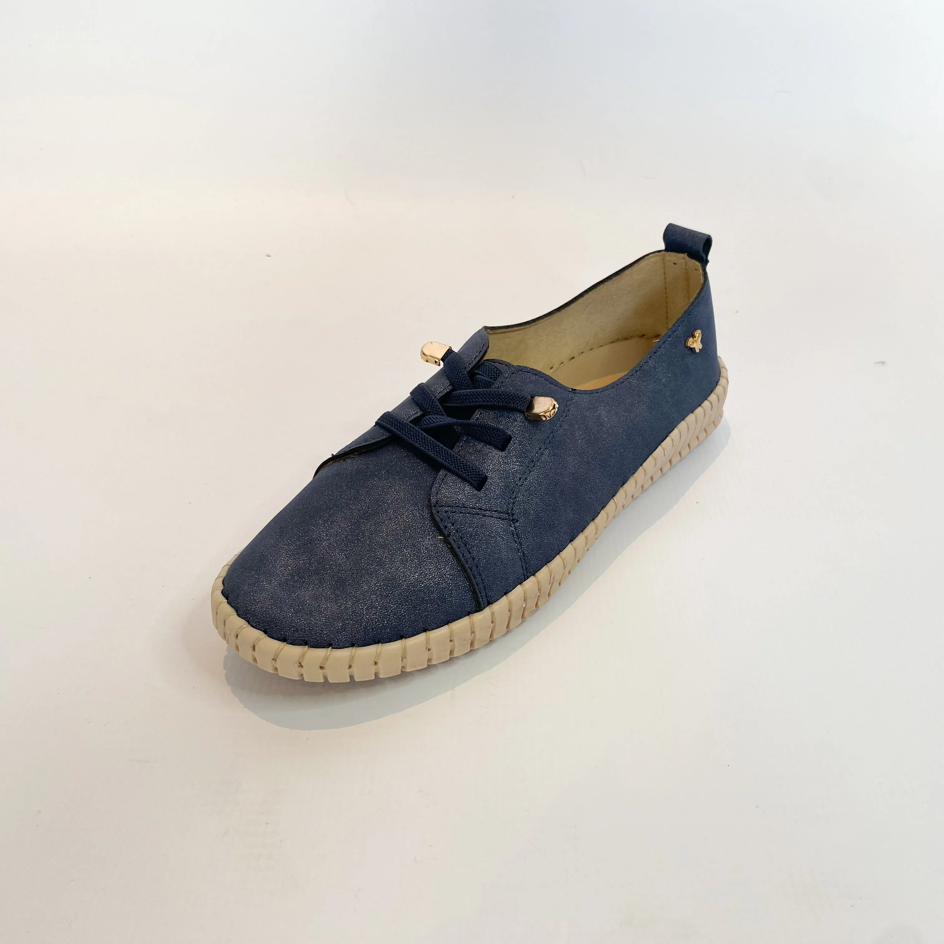 Butterfly navy comfort lace up