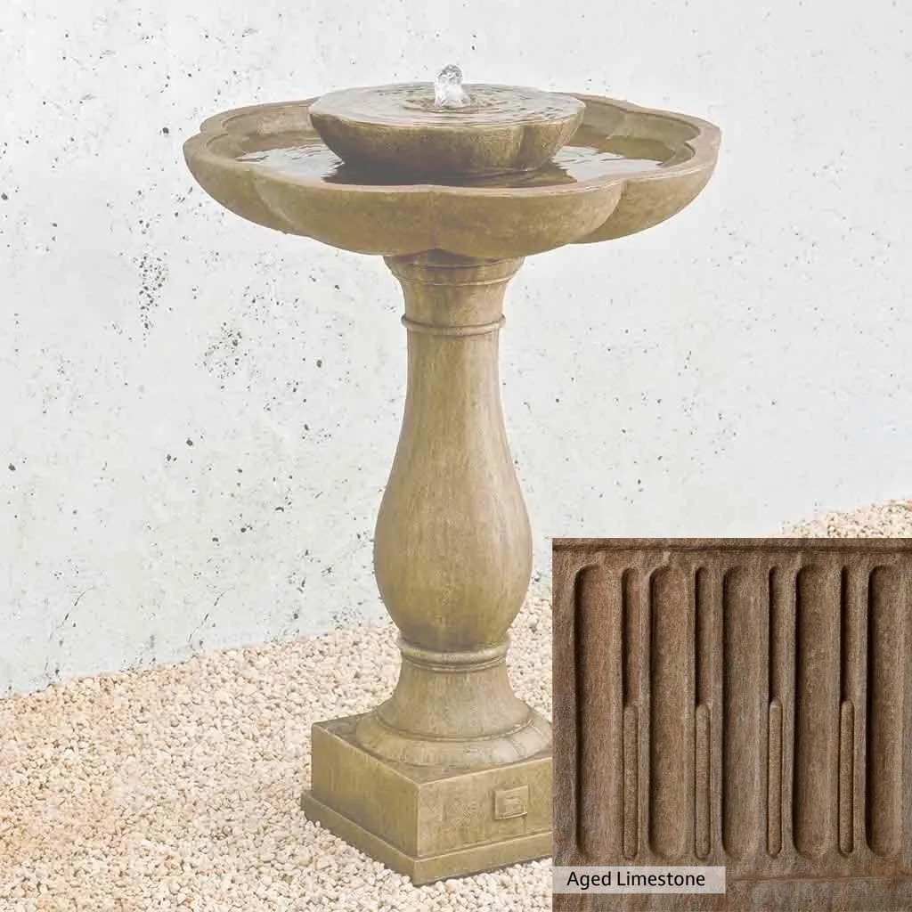 Campania International Flores Pedestal Fountain