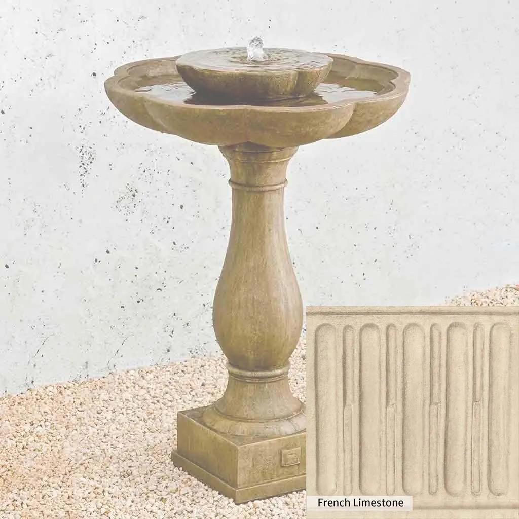 Campania International Flores Pedestal Fountain