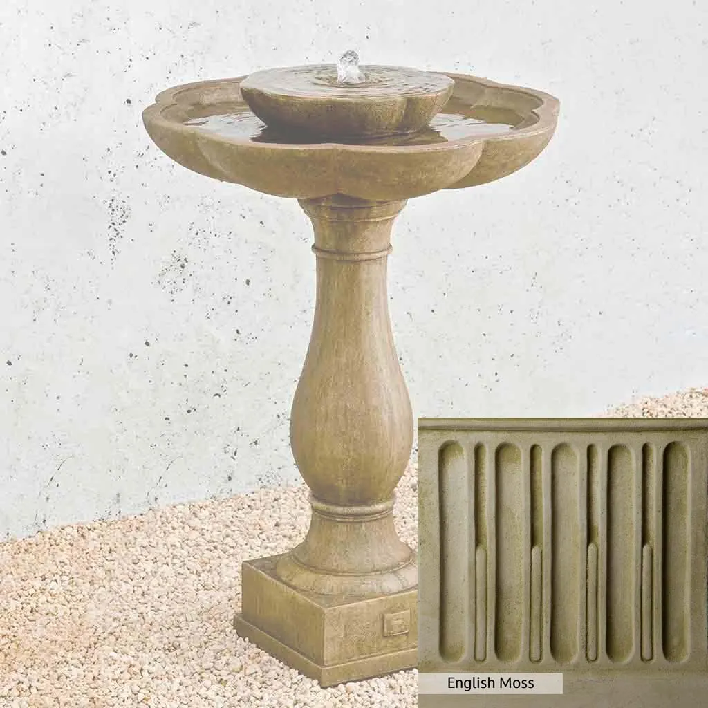 Campania International Flores Pedestal Fountain