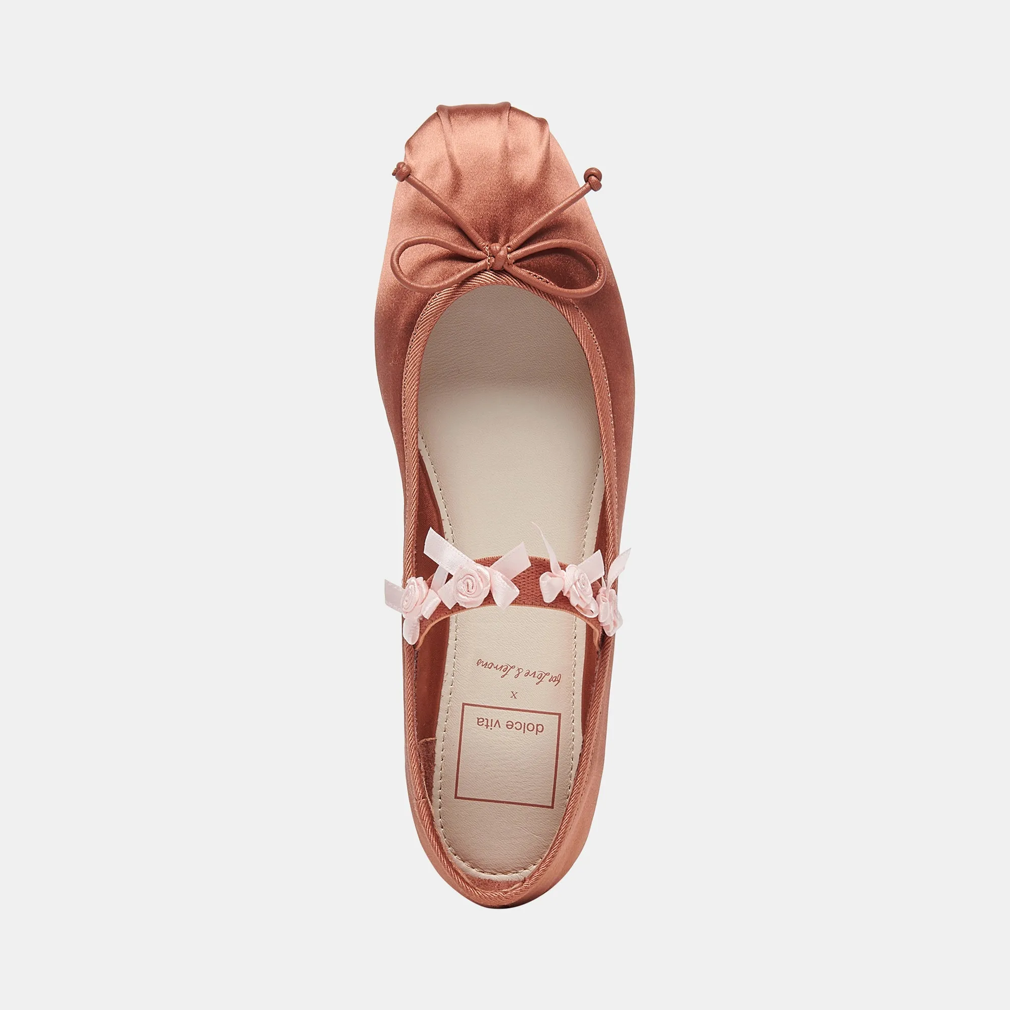 CLAIRA BALLET FLATS PINK CLAY SATIN