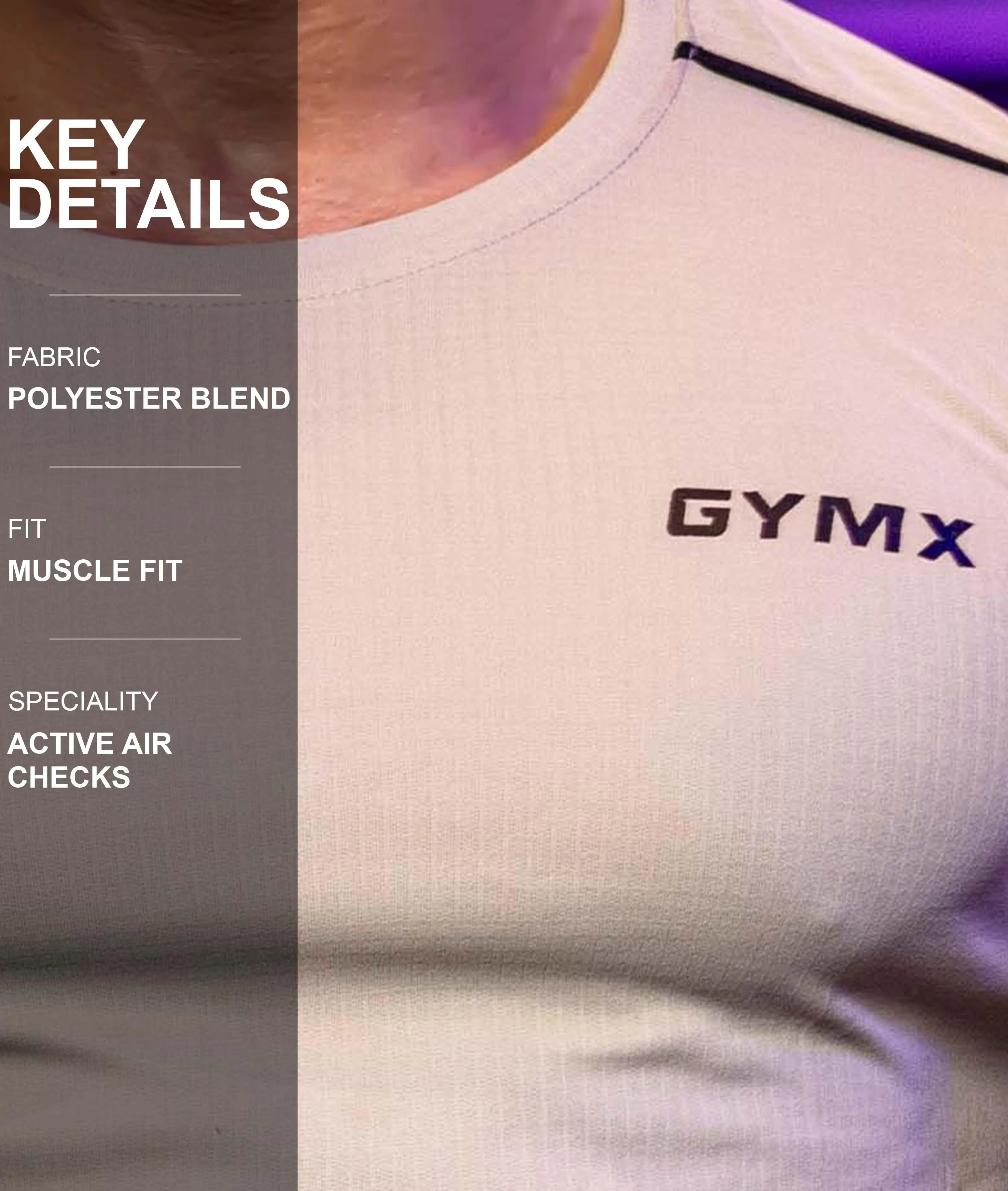 Combo Deal: Active Air Checks GymX Tee: Elite Black & Beige