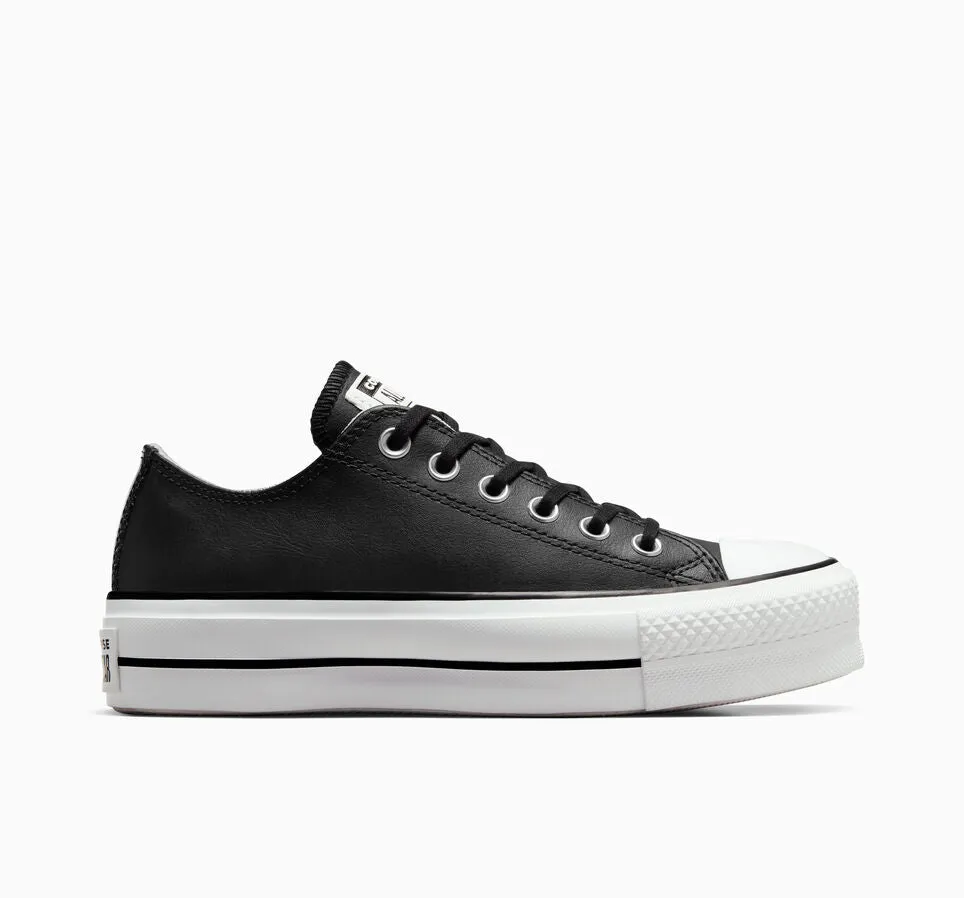 Converse women's sneakers shoe with leather wedge Chuck Taylor All Star 561681C black