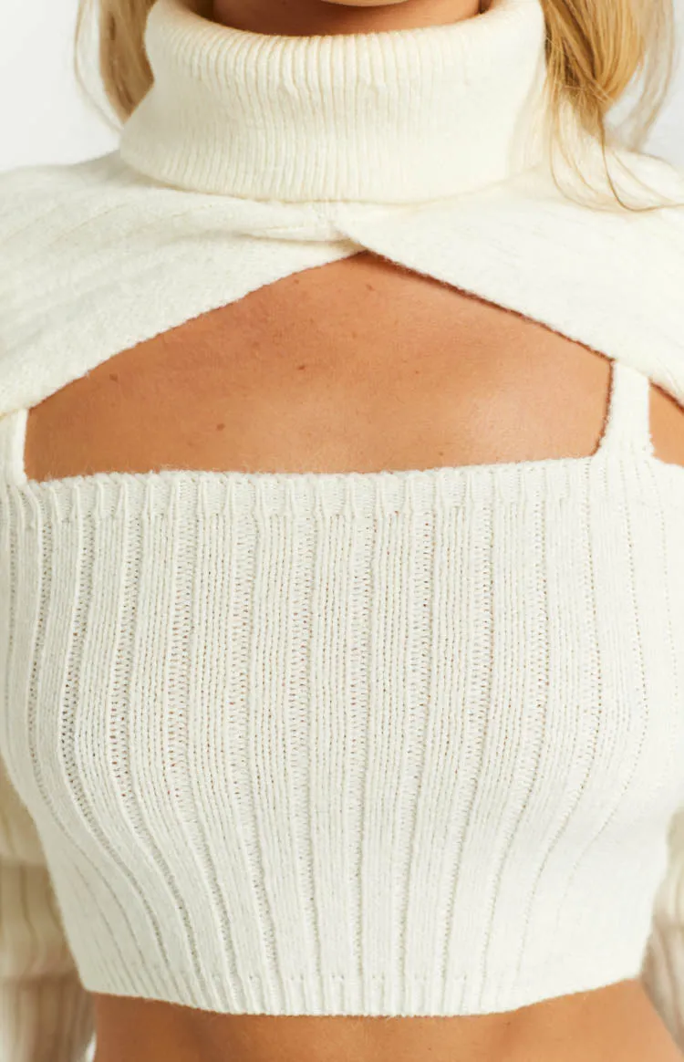 Dom Cream Roll Neck Sweater