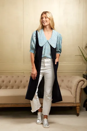 Florence Long Cardigan - Navy - 50% OFF