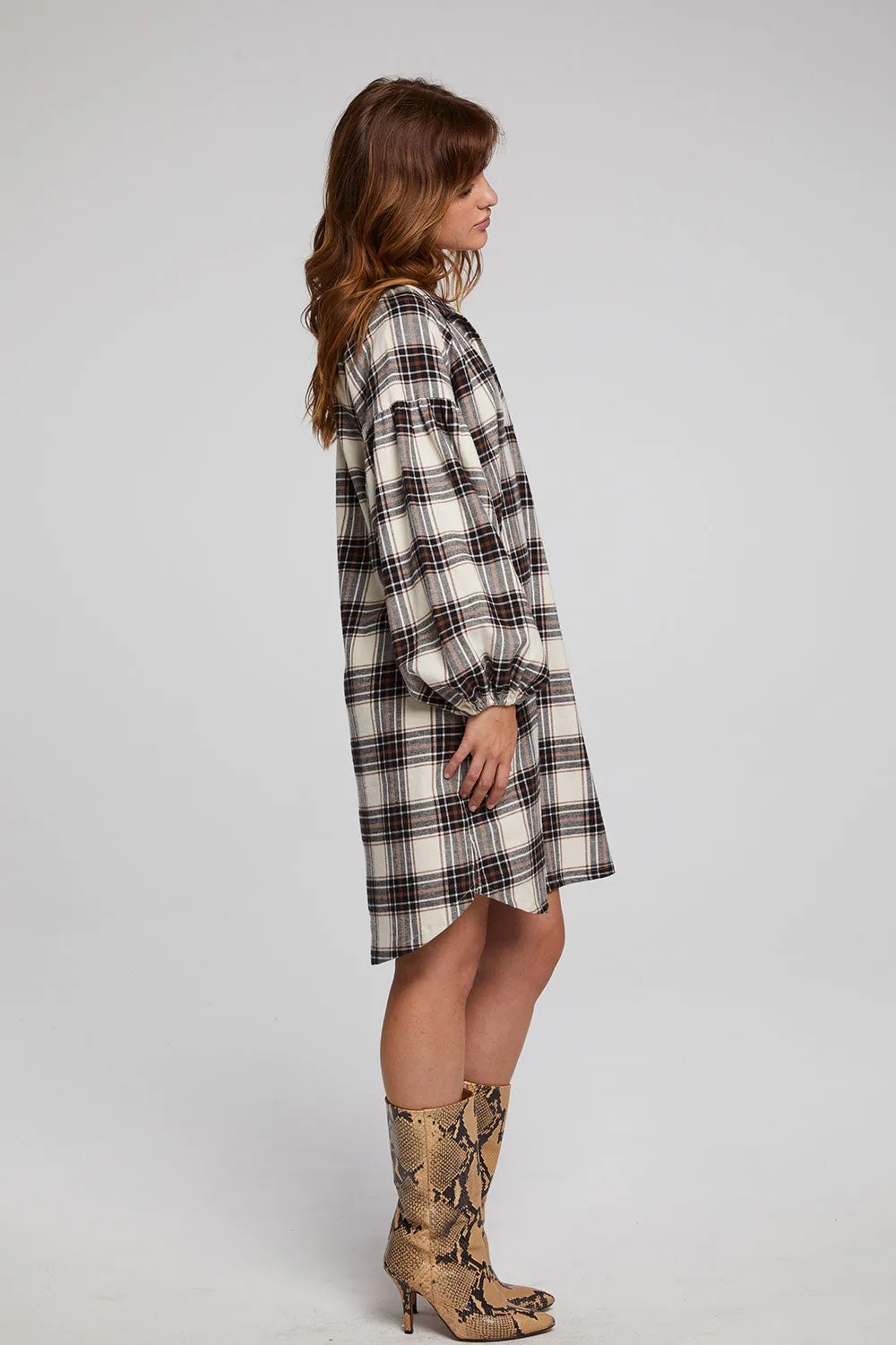 Folk Americana Plaid Mini Dress