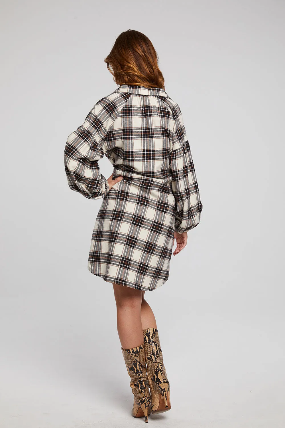 Folk Americana Plaid Mini Dress