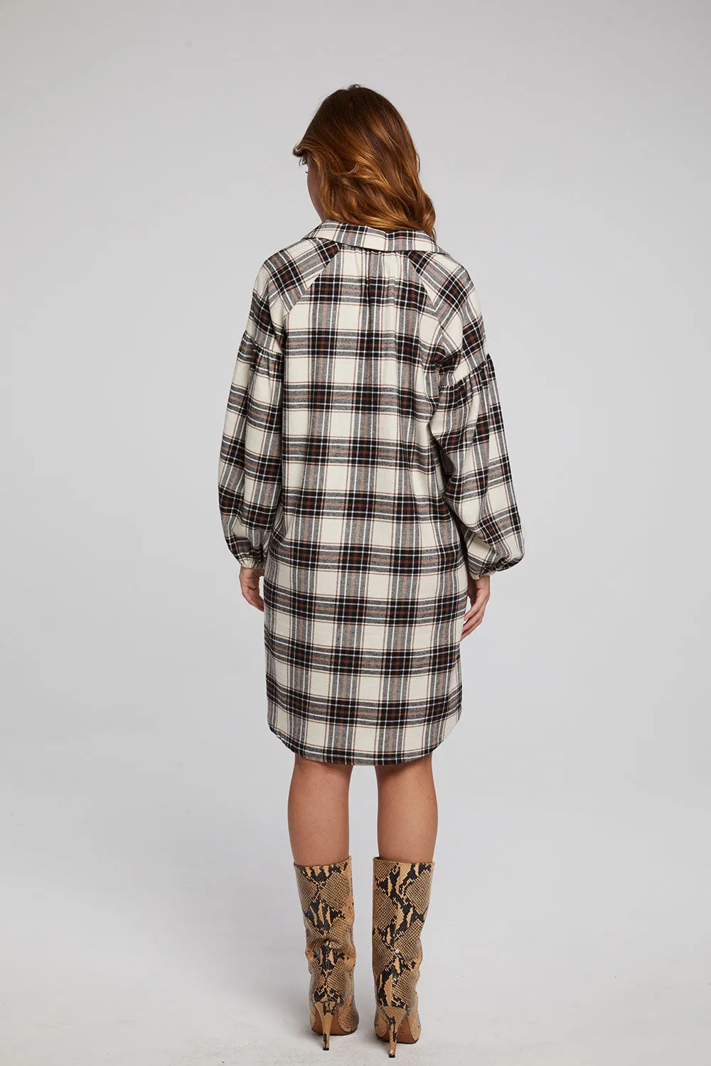 Folk Americana Plaid Mini Dress