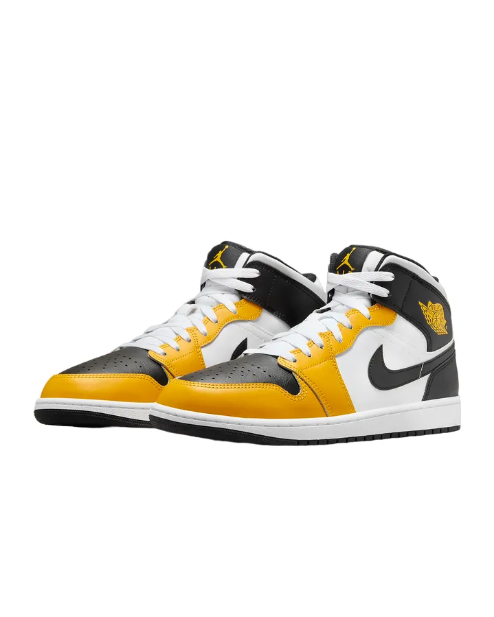 Jordan men's sneakers shoe Air Jordan 1 Mid DQ8426-701 yellow ocher-black-white