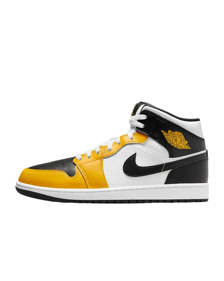 Jordan men's sneakers shoe Air Jordan 1 Mid DQ8426-701 yellow ocher-black-white