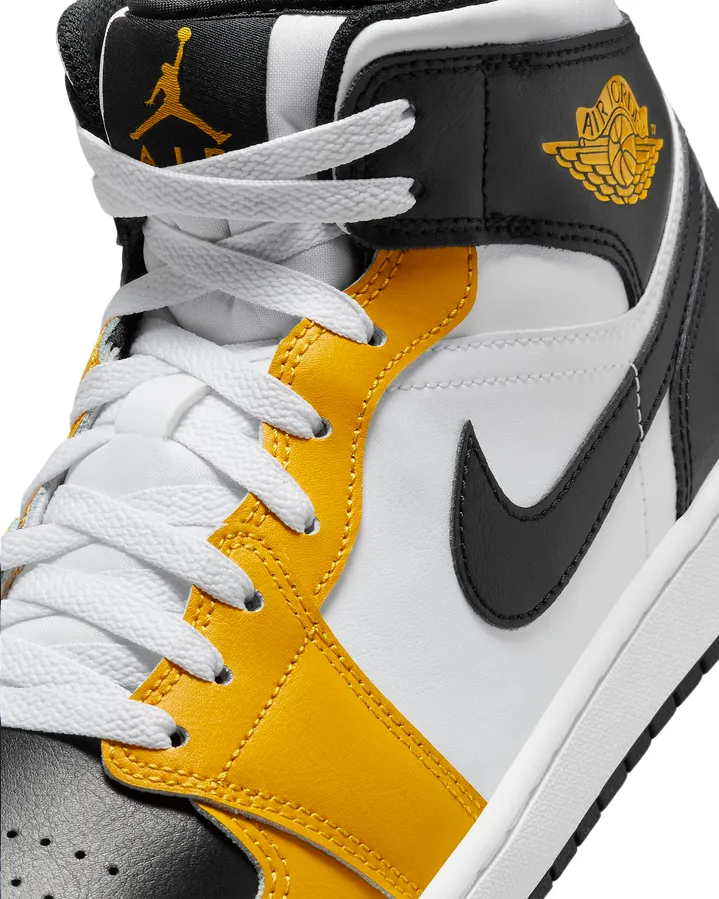 Jordan men's sneakers shoe Air Jordan 1 Mid DQ8426-701 yellow ocher-black-white