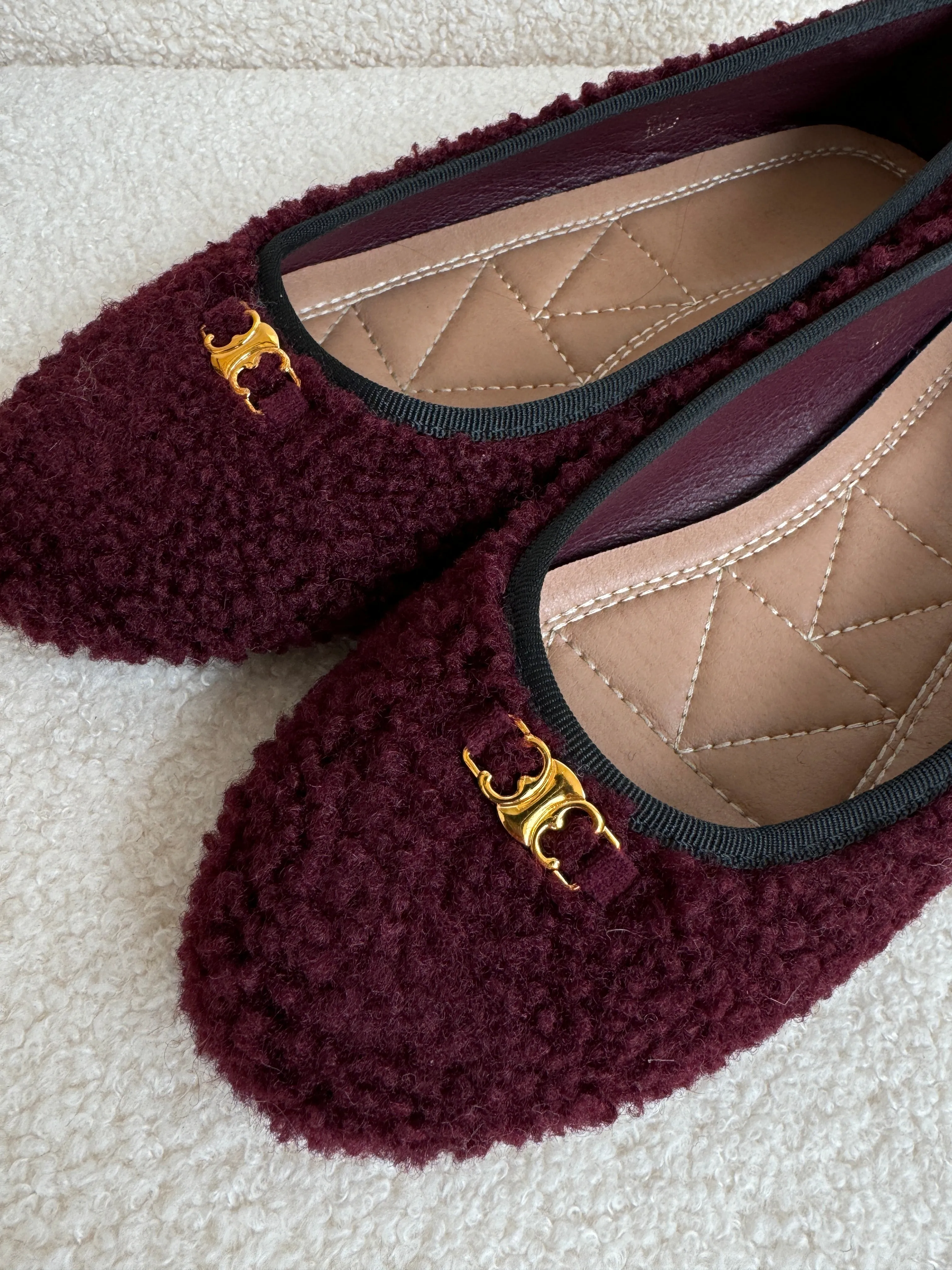 keilani ballet flats in burgundy