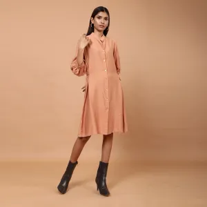 Kiko solid side tie up dress