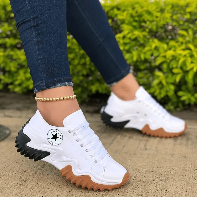 Lace-up Canvas Sneakers