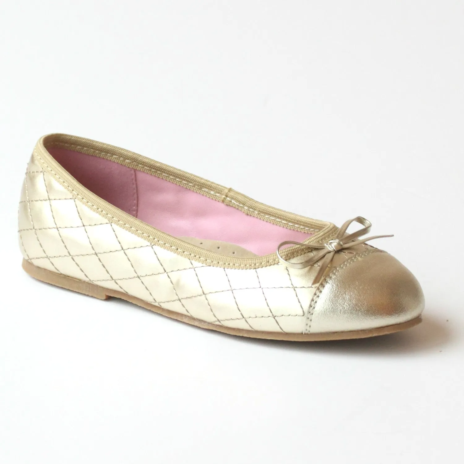 L'Amour Girls Quilted Ballet Flats