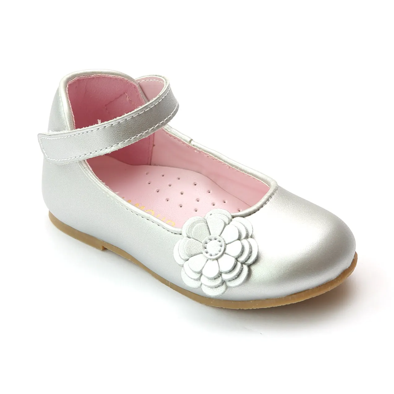 L'Amour Girls Special Occasion Camellia Flats