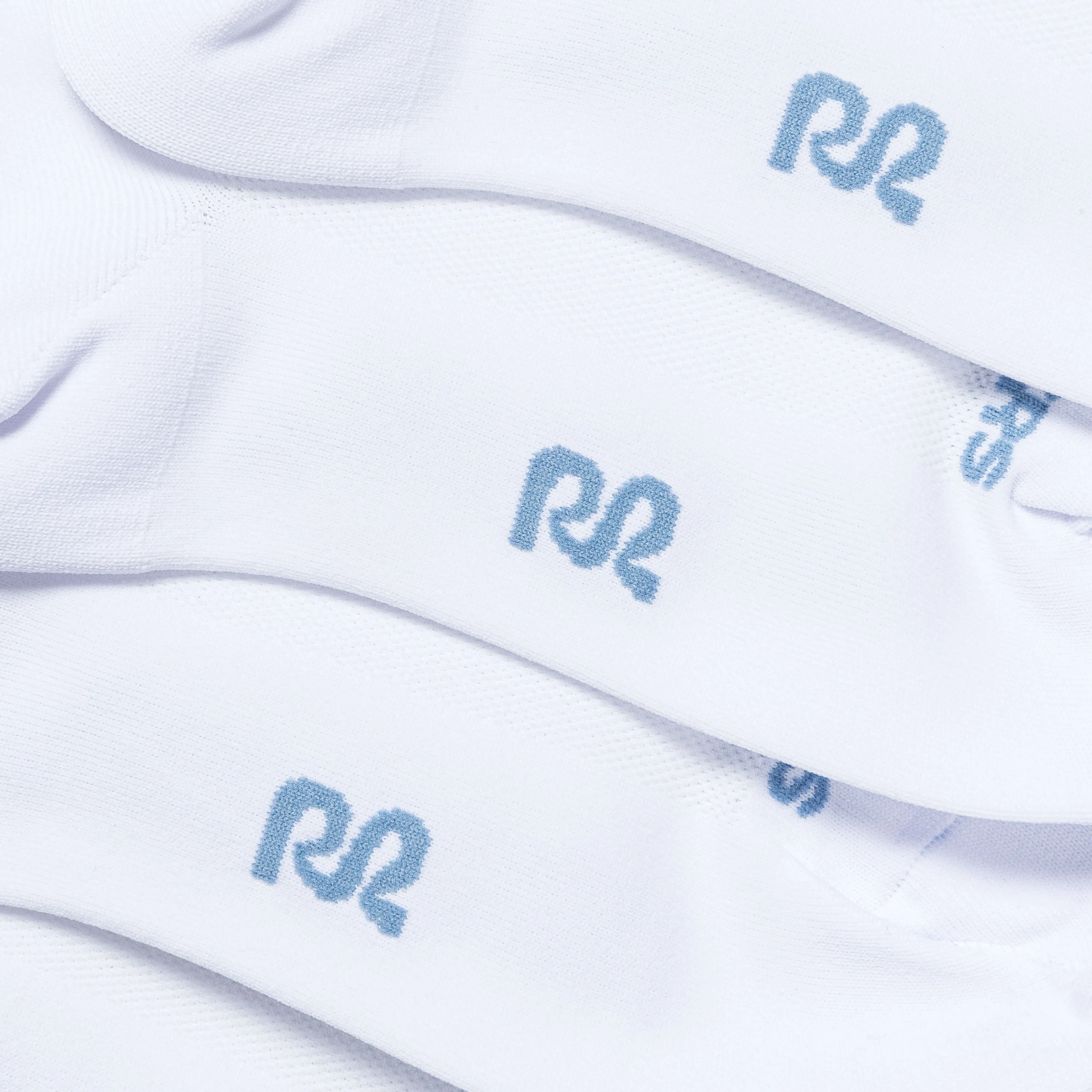 Lite Run Quarter Socks - White with Skyline - 2 Pack