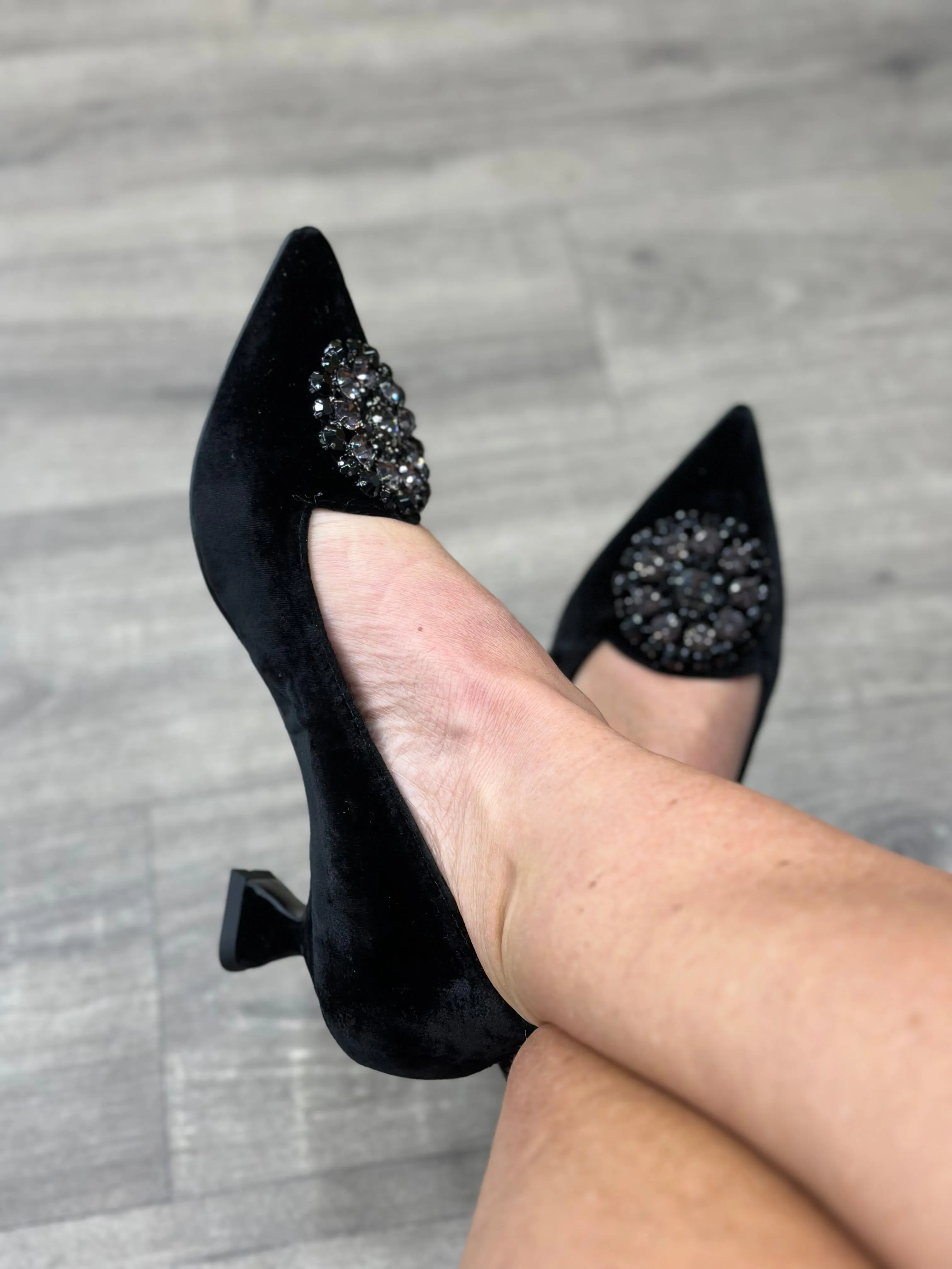 Marian Black Kitten Heels