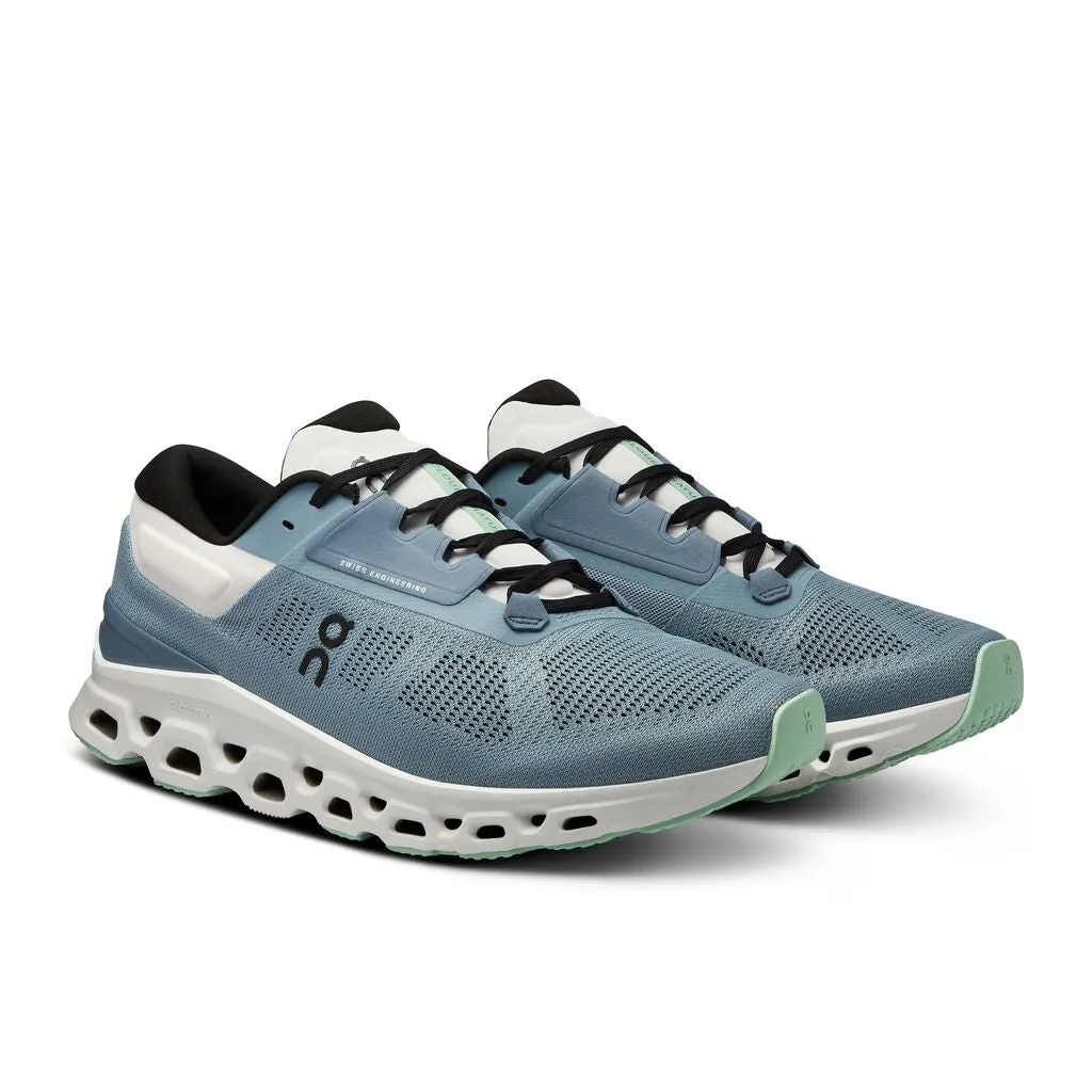 On Men's Cloudstratus 3 Running Shoes Wash / Metal