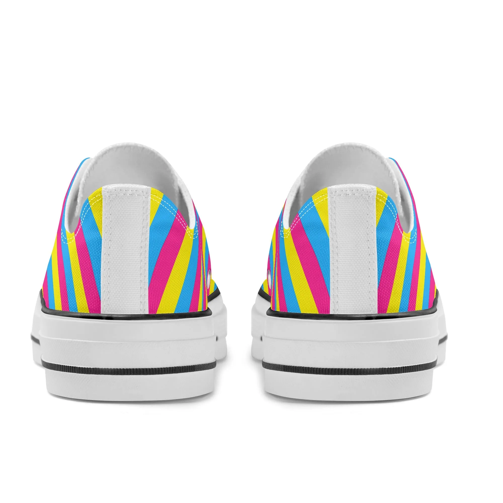 Pansexual Pride Collection - Womens Classic Low Top Canvas Shoes for the LGBTQIA  community