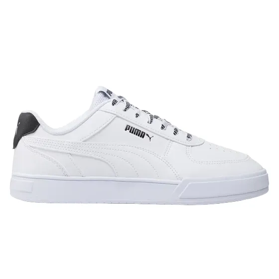 Stylish Puma Mens Caven Logomania Sneakers 383857-01 in Classic White