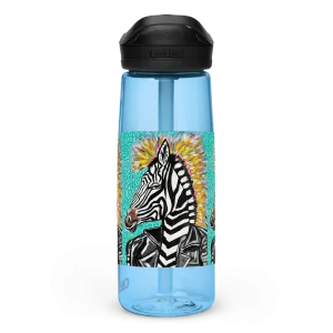 Punk Rock Zebra Sports Water Bottle