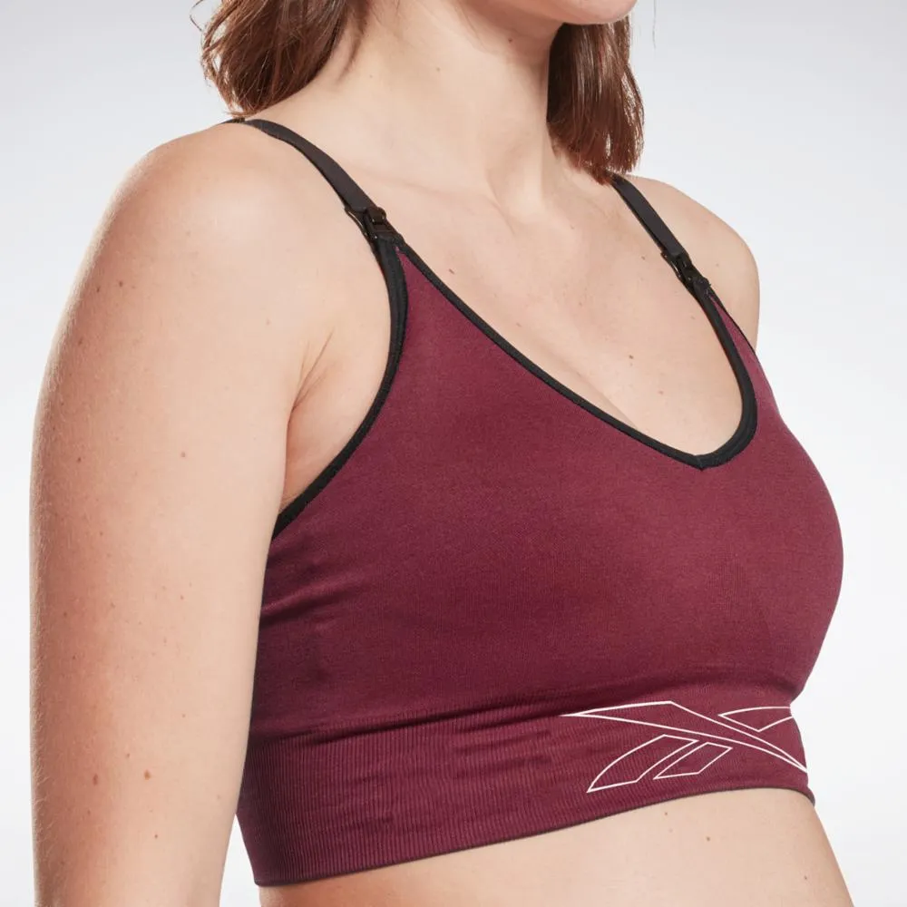 Reebok Apparel Women Maternity Nursing Sports Bra MAROON