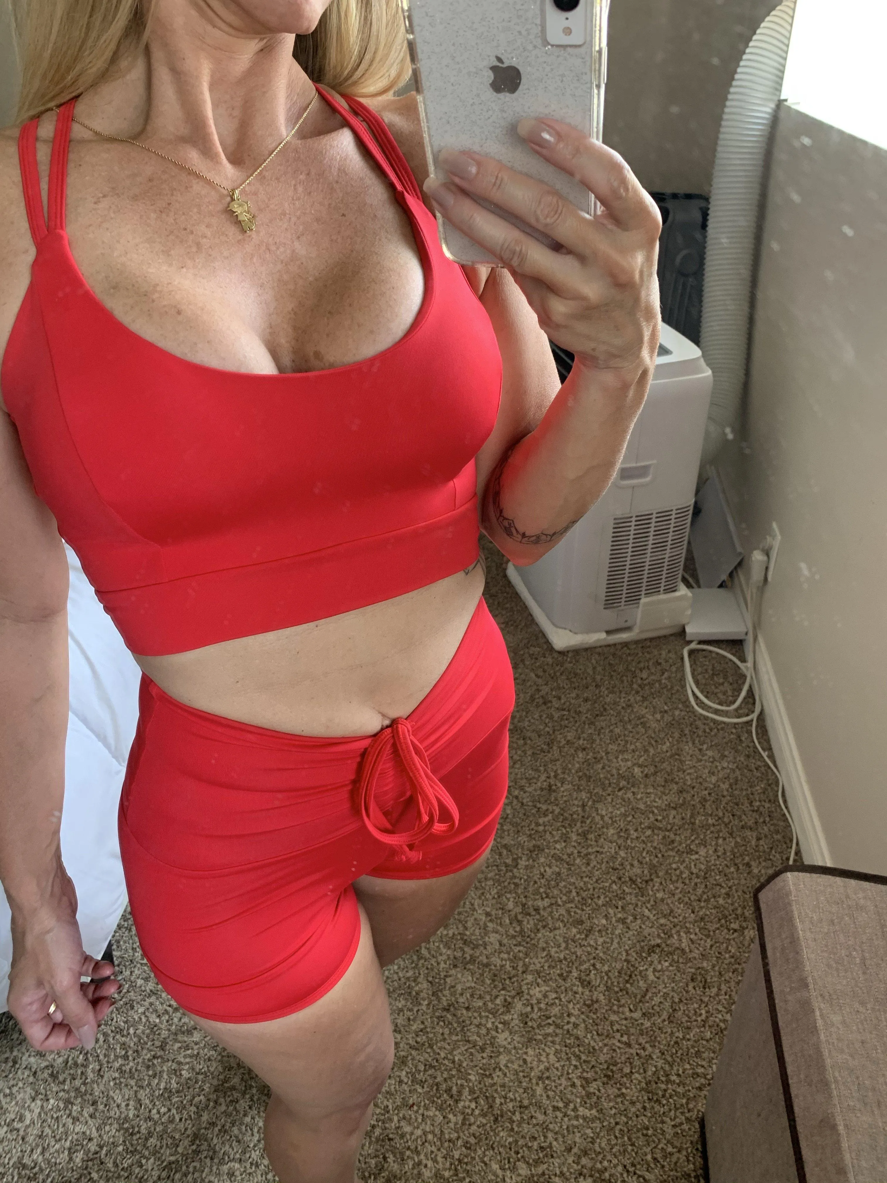 Ring Cropped Top in Red