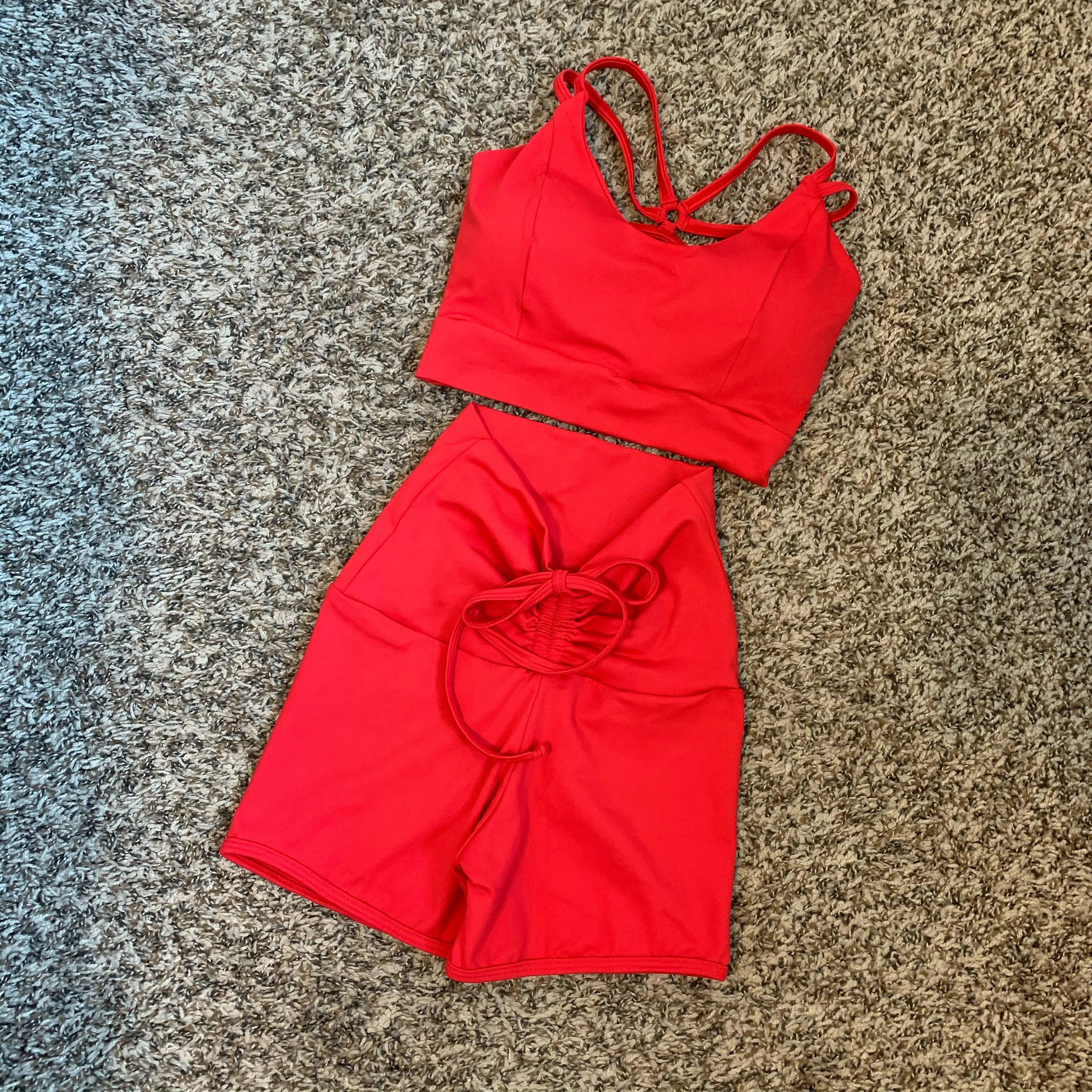 Ring Cropped Top in Red