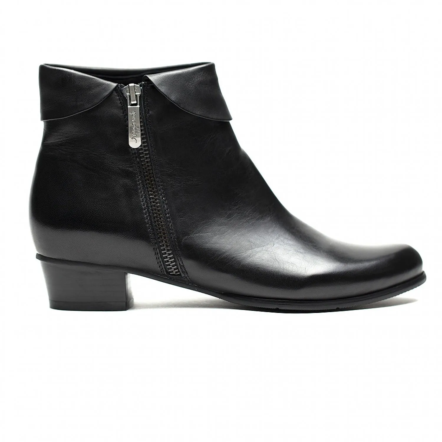 Stefany Lat Zip Boot Black