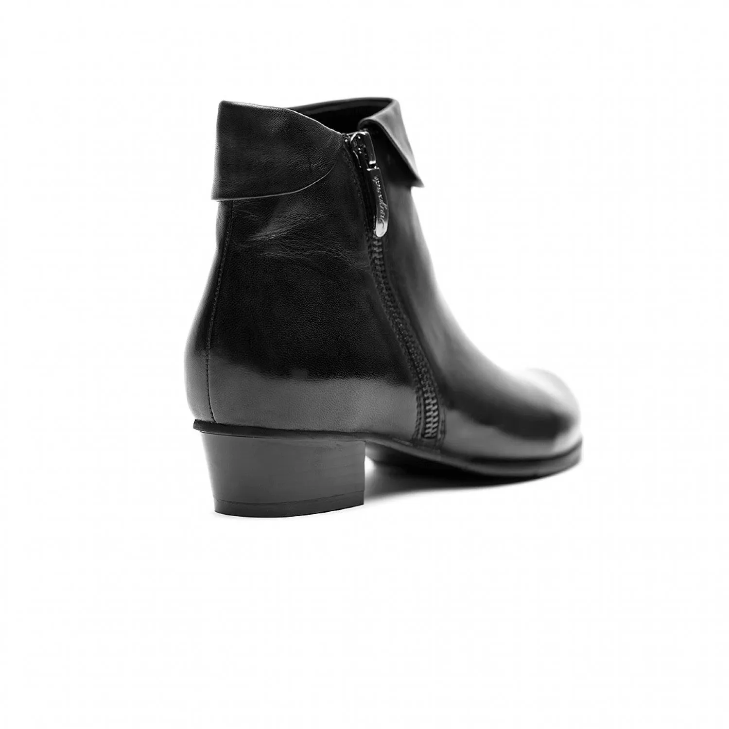 Stefany Lat Zip Boot Black