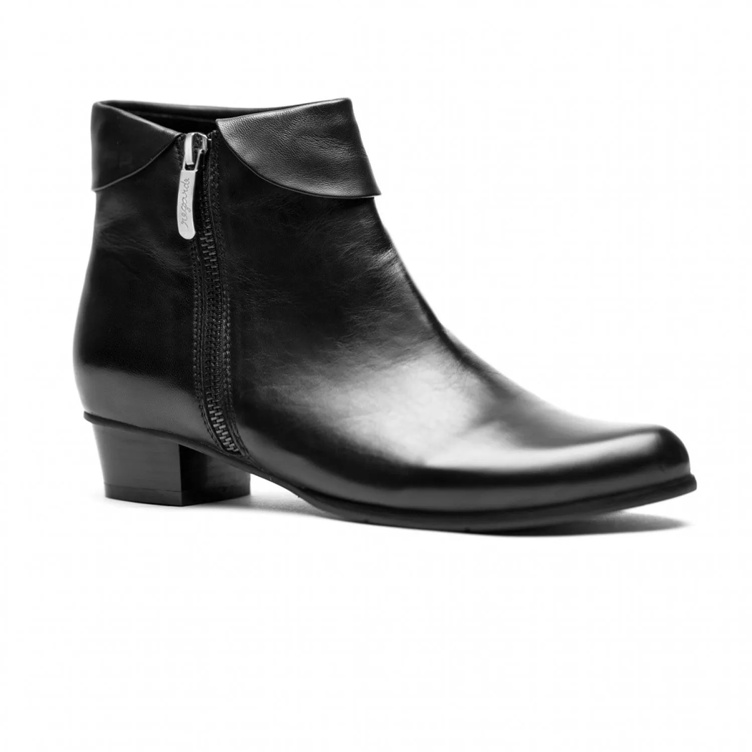 Stefany Lat Zip Boot Black