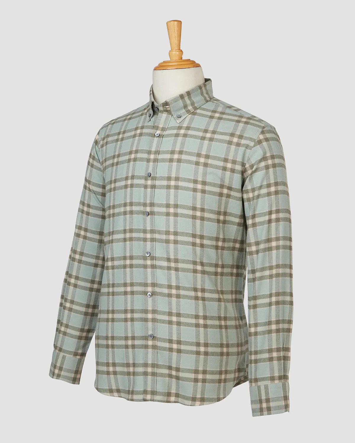 Thomas Mason Verde Checked Shirt